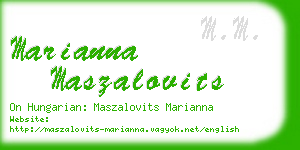 marianna maszalovits business card